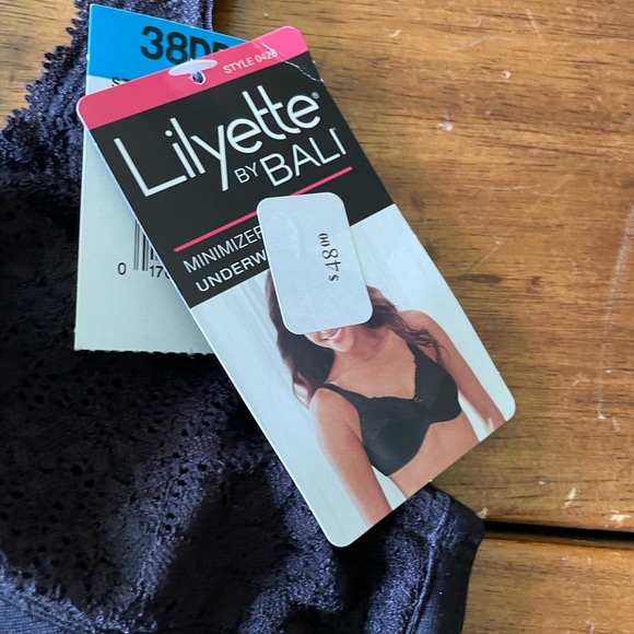 New NWT Bali Maidenform minimizer bra Black 38DDD 38 DDD - Picture 6 of 7